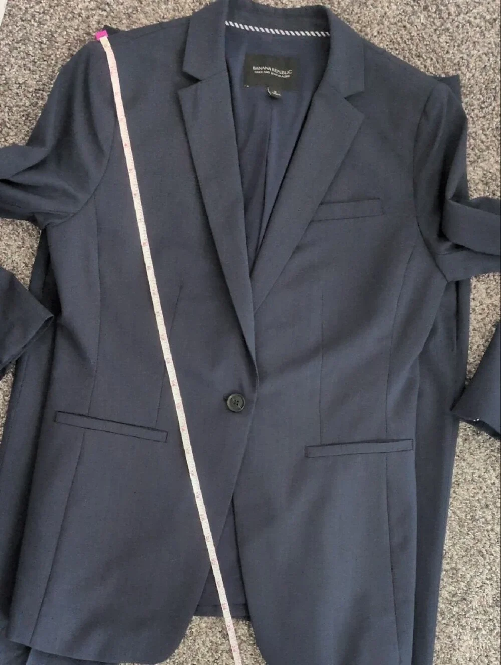 Banana Republic Women's Dark Navy Blazer (2) and Pant (4) Set (50% Wool)